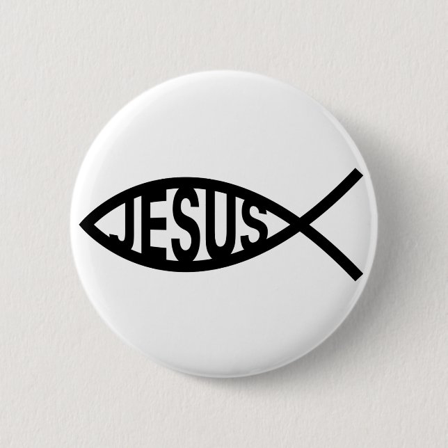 Jesus-Fisch-Symbol Button (Vorderseite)