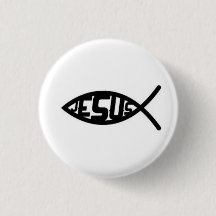 Jesus-Fisch-Symbol-Button