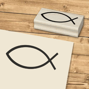 Jesus-Fisch-Symbol Gummistempel