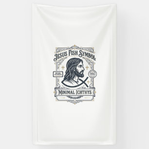 Jesus-Fisch-Symbol Minimal Ichthys Jesus-Fisch Min Banner