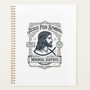 Jesus-Fisch-Symbol Minimal Ichthys Jesus-Fisch Min Planer