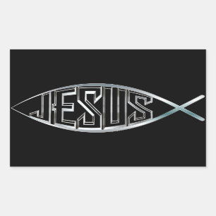 Jesus-Fisch-Symbol-religiöser Aufkleber