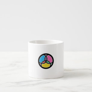 Jesus-Fisch-Trinität-Buntglas Espressotasse