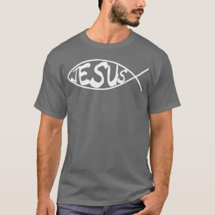 Jesus-Fisch zeige deinen christlichen Glauben Fami T-Shirt