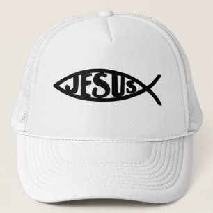 Jesus-Fische (Hut-Schwarzes) Truckerkappe