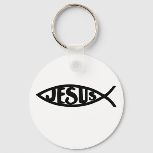 Jesus-Fische (Schlüsselanhänger-Schwarzes) Schlüsselanhänger