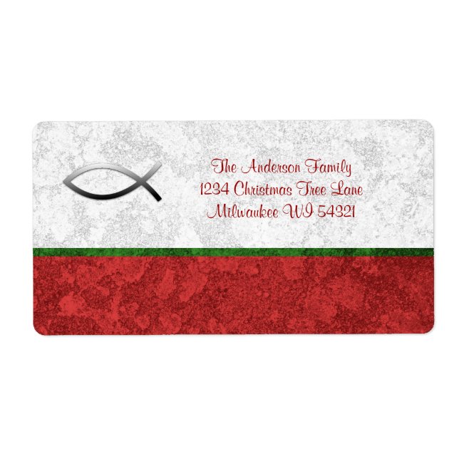 Jesus Fischen Christliche Weihnachtszeit Personali (Vorne)