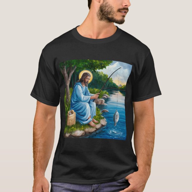 Jesus Fischen T-Shirt (Vorderseite)