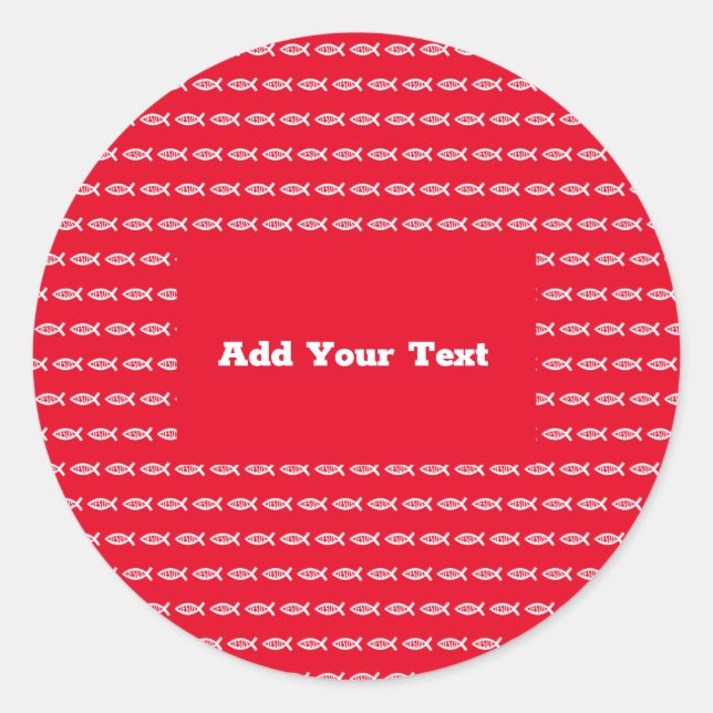 Jesus Fish Christlich ichthys Symbol Runder Aufkleber (Vorderseite)