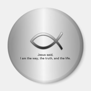 Jesus Fish Christliche Schrift Johannes 14:6 Magnet