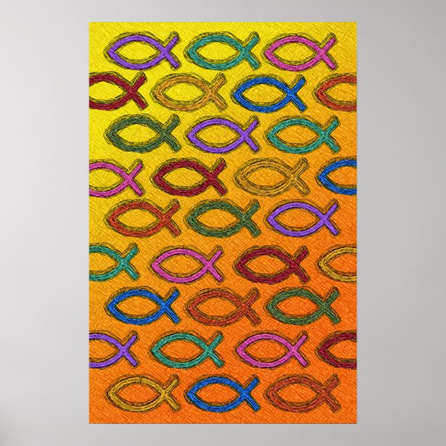 JESUS FISH DESIGN POSTER (Vorne)