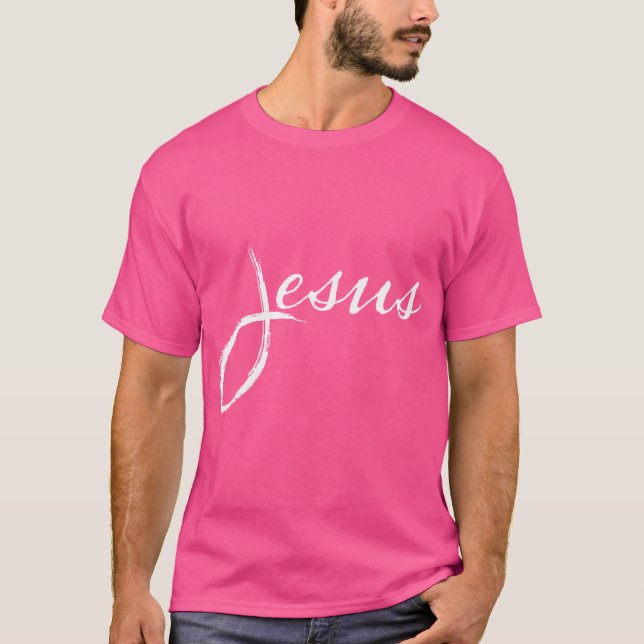 Jesus Fish Simple Design T-Shirt (Vorderseite)