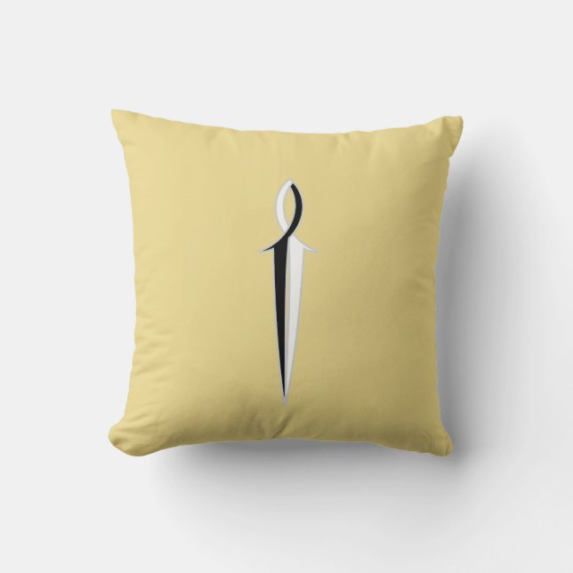 Jesus Fish Sword Kissen (Vorderseite)