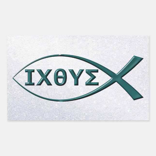 Jesus Fish Symbol Stickers (Vorderseite)