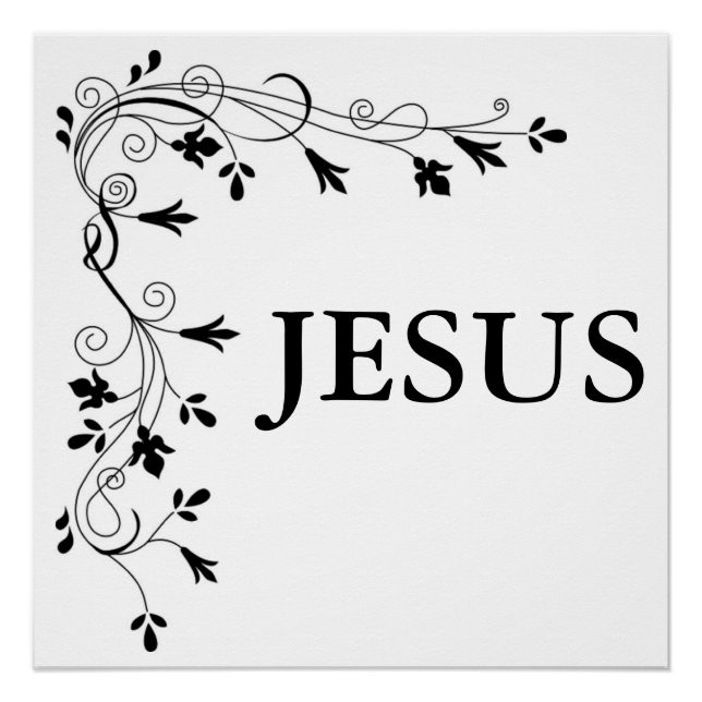 JESUS FLORAL CORNER BORD POSTER (Vorderseite)