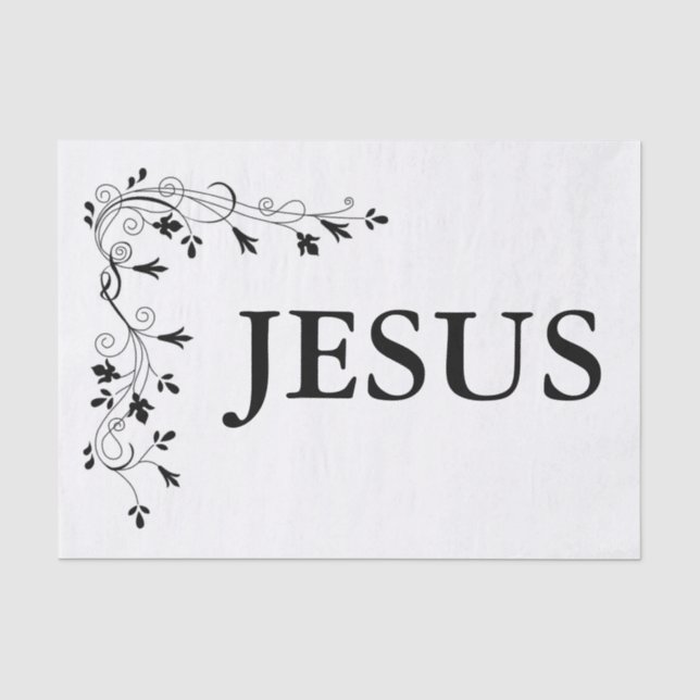 JESUS FLORAL CORNER BORD SEIDENPAPIER (Vorderseite)