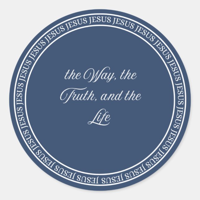 Jesus - flush-Siegel Runder Aufkleber (Vorderseite)