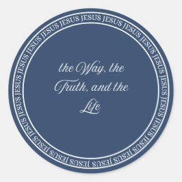 Jesus - flush-Siegel Runder Aufkleber