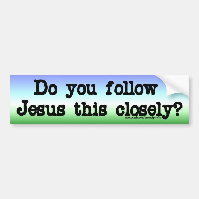 Jesus folgen autoaufkleber (Vorne)