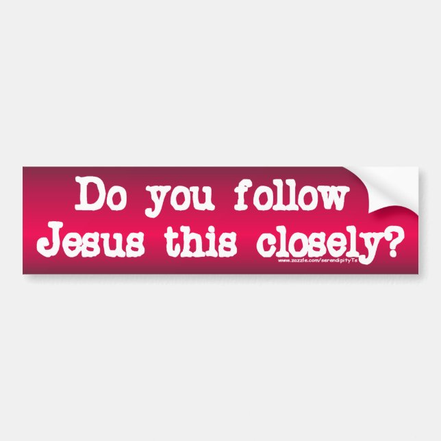 Jesus folgen autoaufkleber (Vorne)