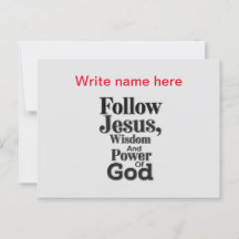 Jesus folgen personalisierte Postkarte