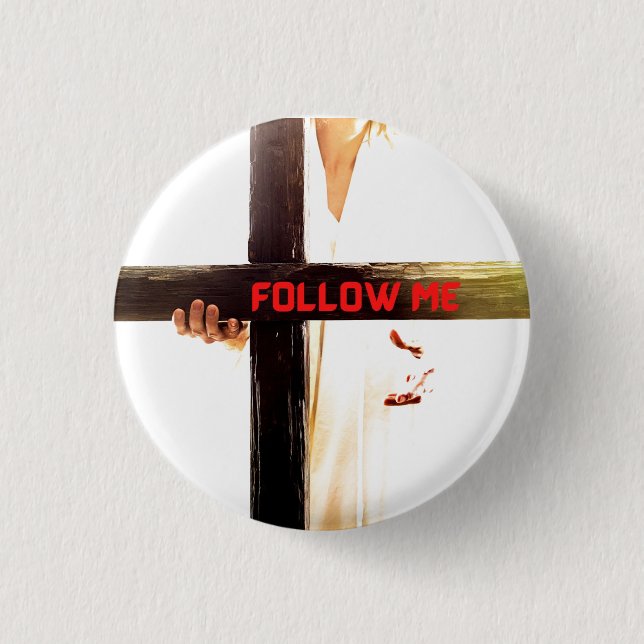 Jesus folgt mir Frisbee Button (Vorderseite)