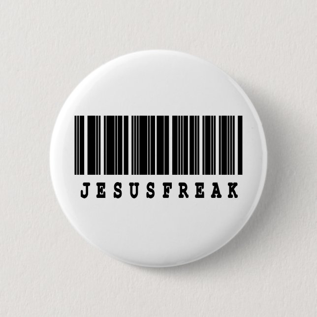 Jesus Freak Barcodedesign Button (Vorderseite)