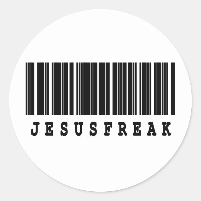 Jesus Freak Barcodedesign Runder Aufkleber (Vorderseite)