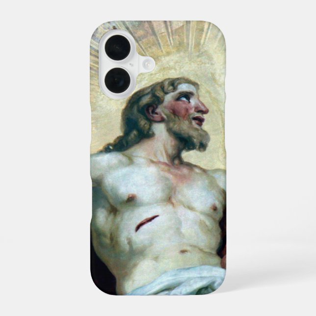 Jesus Fresko iPhone 16 Hülle (Rückseite)
