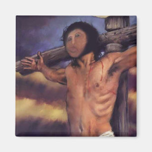 Jesus-Fresko spanischer Pensionistin Magnet