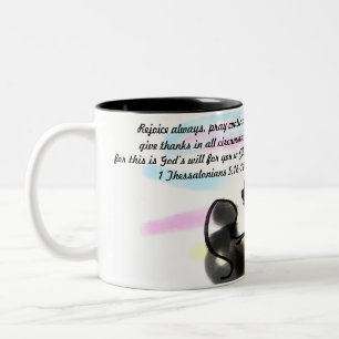 Jesus freue sich zweifarbige tasse