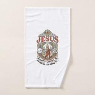 Jesus Frühkirche Symbol Ästhetik Jesus Frühkirche Handtuch