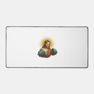 Jesus fügt versehentlich zu viel Gewicht hinzu Fit Schreibtischunterlage