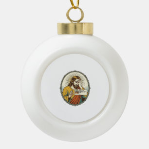 Jesus fügte der Geschichte statt direkter Nachrich Keramik Kugel-Ornament