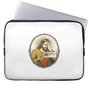 Jesus fügte der Geschichte statt direkter Nachrich Laptopschutzhülle