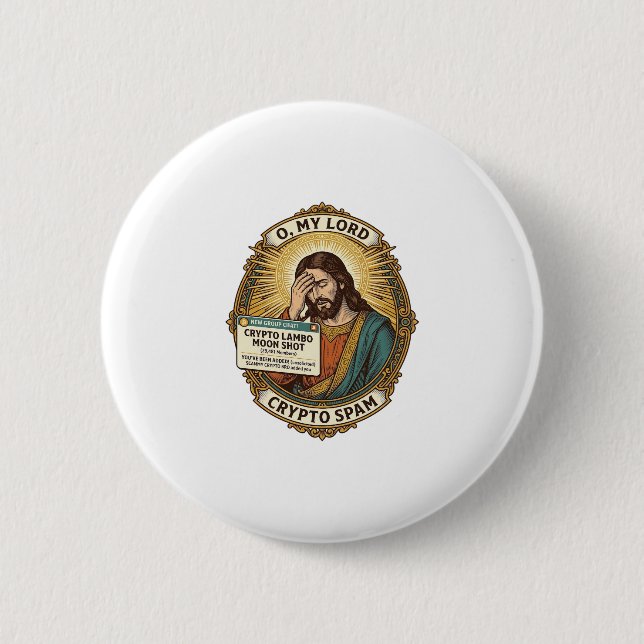 Jesus fügte Spam Crypto-Gruppenchat Ärger Humor hi Button (Vorderseite)