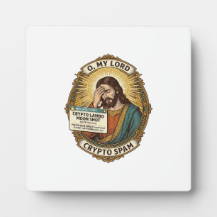 Jesus fügte Spam Crypto-Gruppenchat Ärger Humor hi Fotoplatte