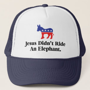 Jesus fuhr nicht mit einem Elefanten - demokratisc Truckerkappe