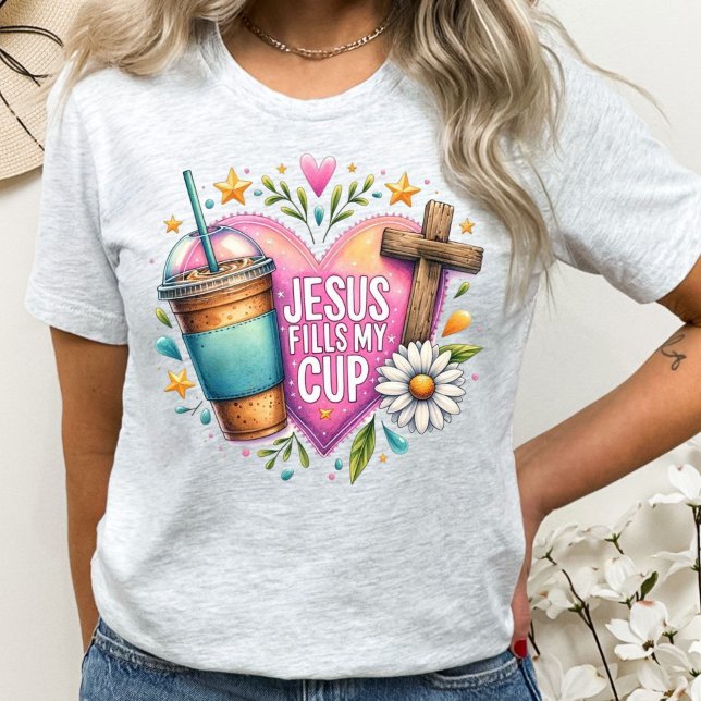 Jesus füllt meine Christlichen Kaffeeliebhaber im  Tri-Blend Shirt (Von Creator hochgeladen)