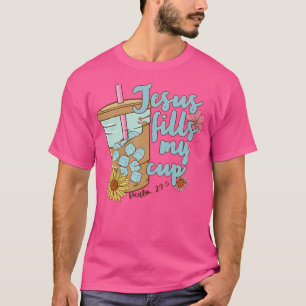 Jesus füllt meine Cups Christi-Eiskaffee-Bibel-Blu T-Shirt