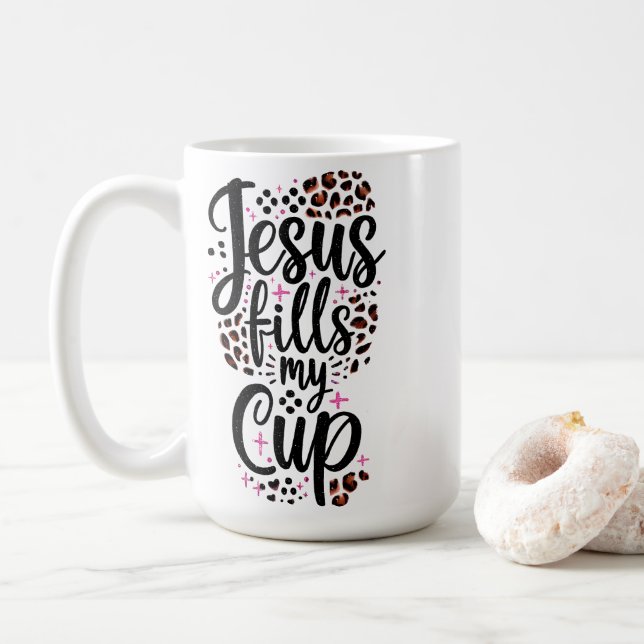 Jesus füllt meinen Cup Kaffeetasse (Mit Donut)