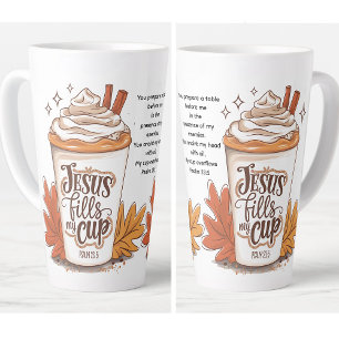 Jesus füllt meinen Pokalpsalm um 23:5 Kaffee Milchtasse