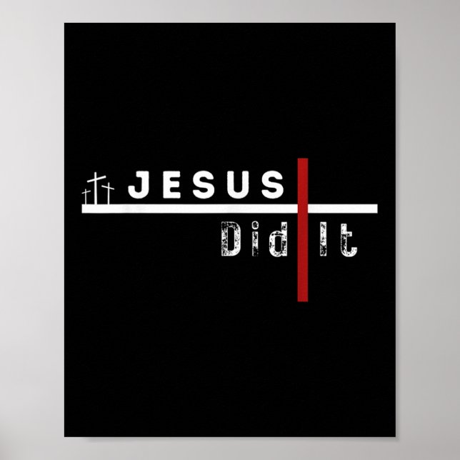 Jesus Funny Cross Christlich hat es Sarcasm Spaß S Poster (Vorne)