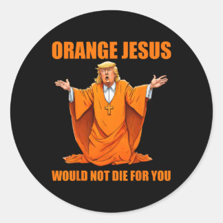 Jesus Funny Trump 2 Runder Aufkleber
