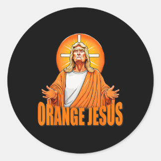 Jesus Funny Trump Runder Aufkleber