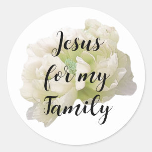 Jesus für meine Familie Rund Sticker