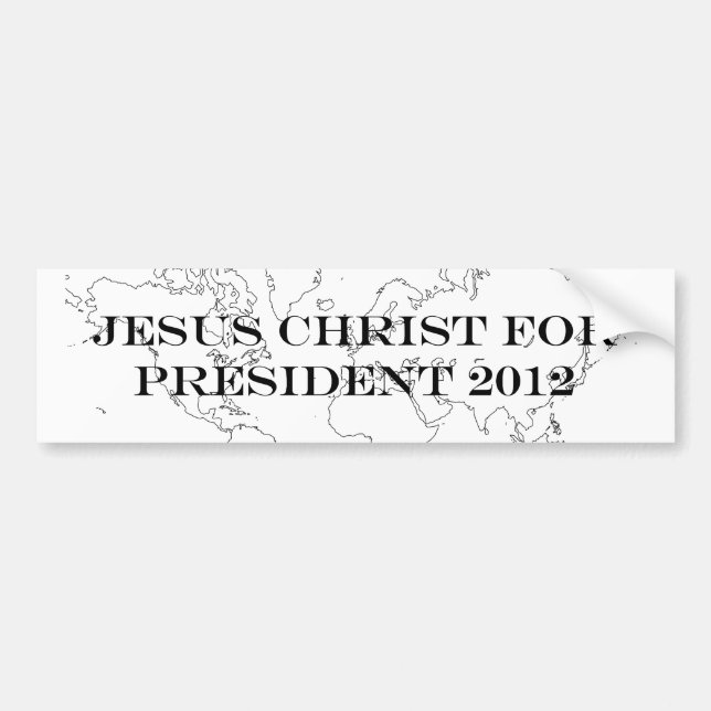Jesus für Präsidenten Autoaufkleber 2012 (Vorne)