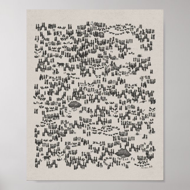 Jesus Füttre die 5000 - Gottes Bibelmauer Kunst Poster (Vorne)