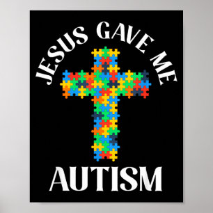 Jesus gab christliches Bewusstsein für Autismus au Poster