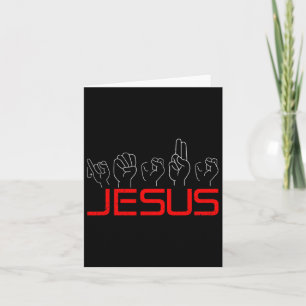 Jesus Gebärdensprache Amerikanische Christlich Geh Karte